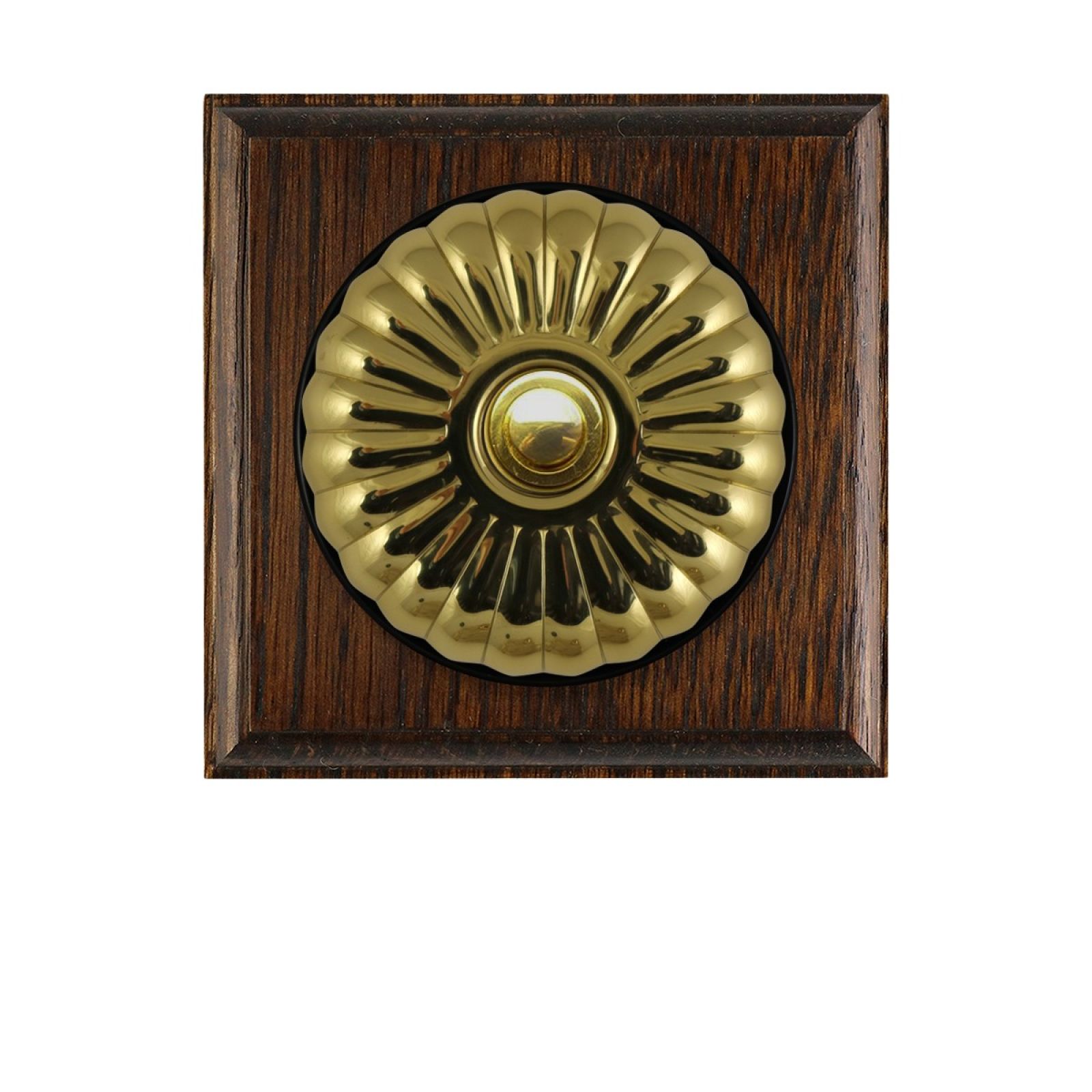 Brass Period Fluted Push Button Dimmer Switch - choice of finishes and gang options