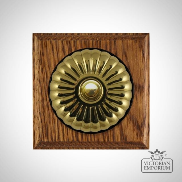 Buttonswitch Medium Oak Fluteted Base