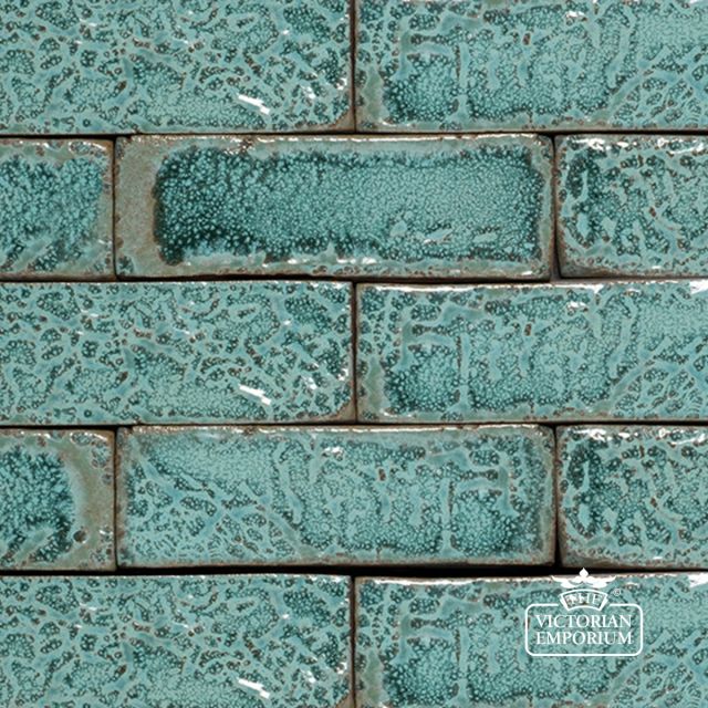 Glazed Brick Slip in Turquoise