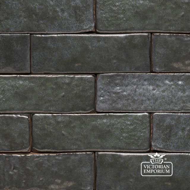 Glazed Brick Slip in Silver Grey