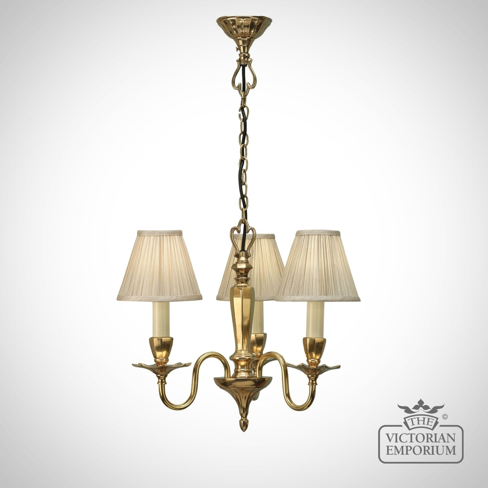 Asquith Three Light Pendant With Or Without Beige Shades