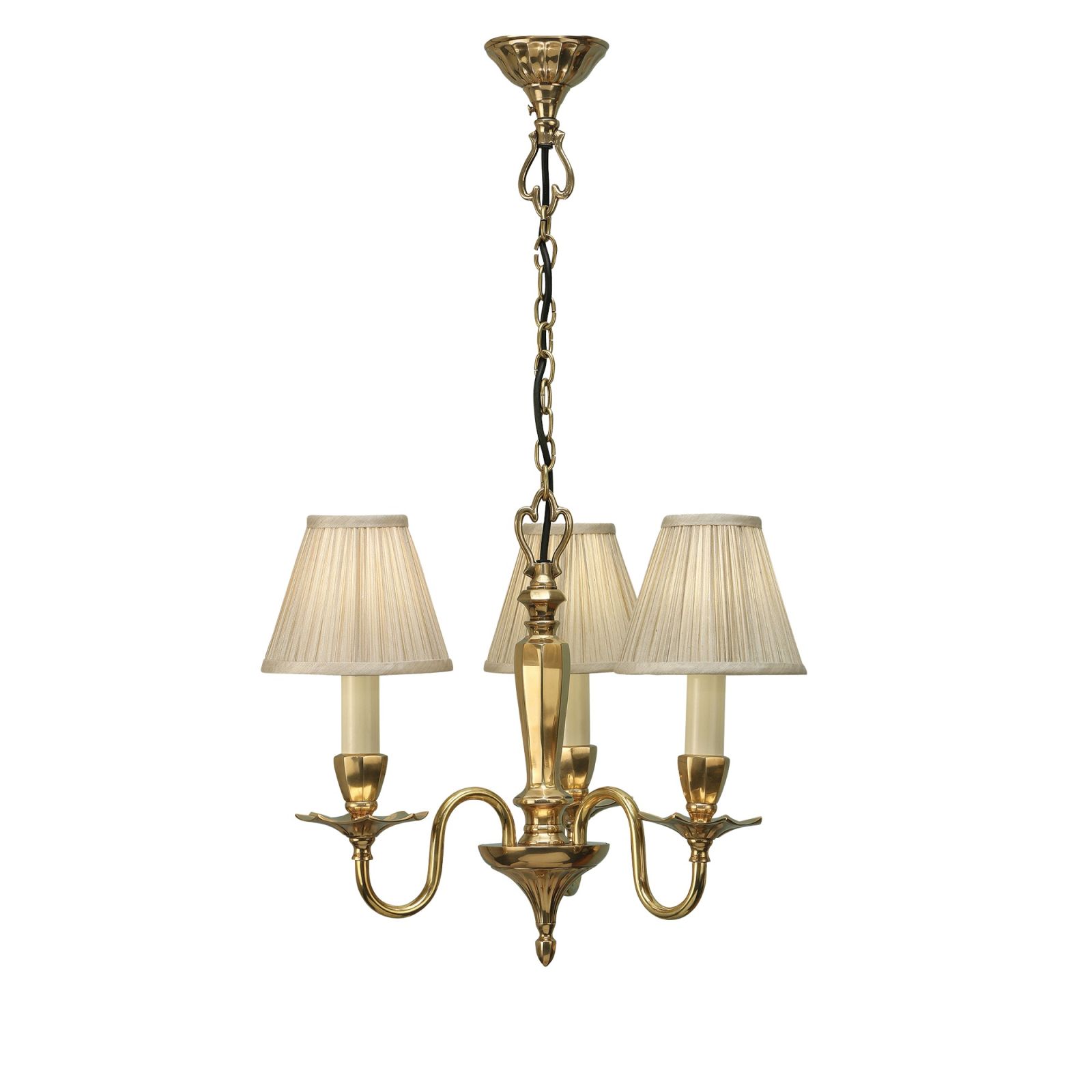 Asquith three light pendant with or without beige shades
