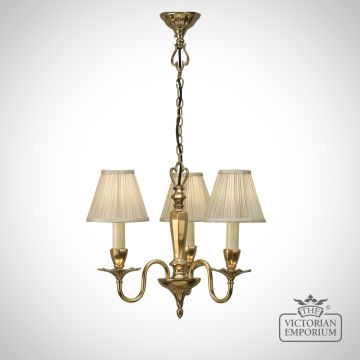 Asquith Three Light Pendant With Or Without Beige Shades Chandelier Pendent Lamp Classic Victorian63795