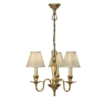 Asquith Three Light Pendant With Or Without Beige Shades Chandelier Pendent Lamp Classic Victorian63795