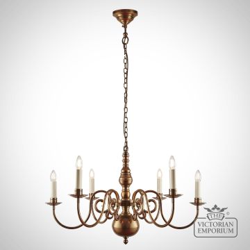 Chamberlain 6 Light Ceiling Chandelier With Our Without Shades.