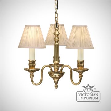 Fitzroy Three Light Pendant With Or Without Beige Shades Chandelier Pendant Lamp Classic Victorian63816