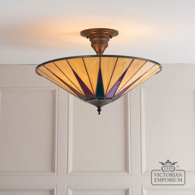 Dark Star Large 3 Light Semi Flush Light  64043 1