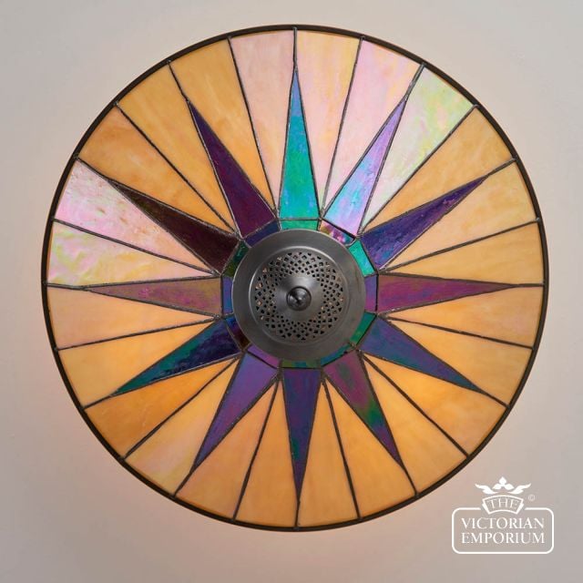 Dark Star Large 3 Light Semi Flush Light  64043 2