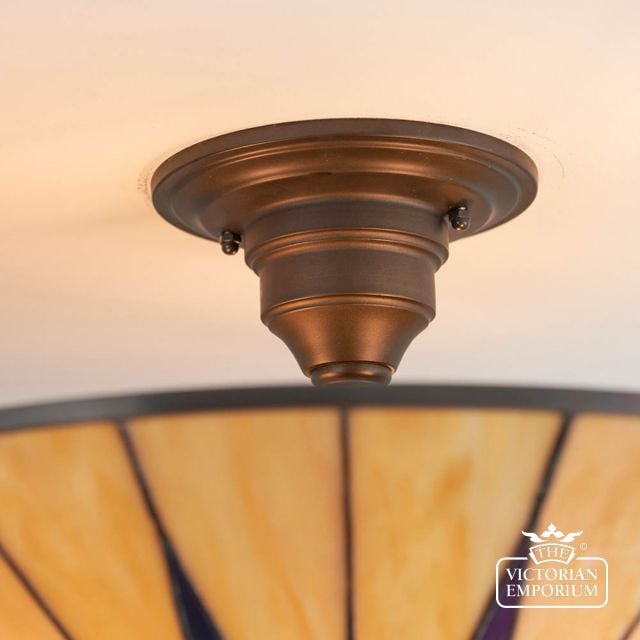 Dark Star Large 3 Light Semi Flush Light  64043 5