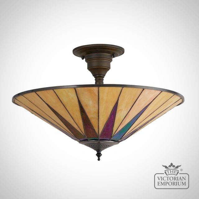 Dark Star Large 3 Light Semi Flush Light  64043 6