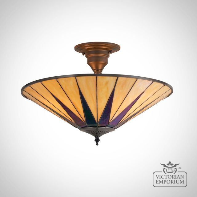 Dark Star Large 3 Light Semi Flush Light