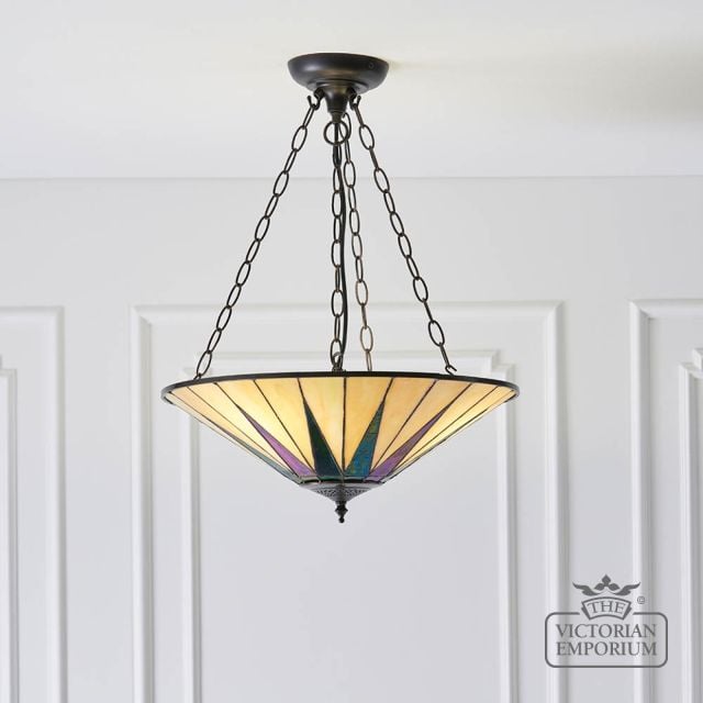 Dark Star Large Inverted 3 Light Pendant  70754 1