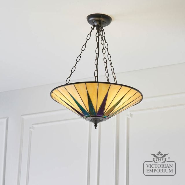 Dark Star Large Inverted 3 Light Pendant  70754 2