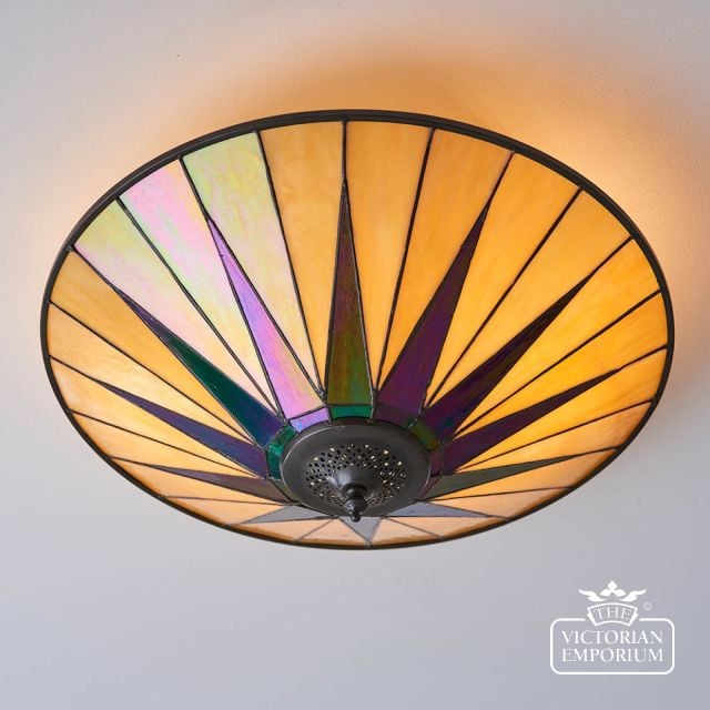 Dark Star Large 2 Light Flush Light  70240 3