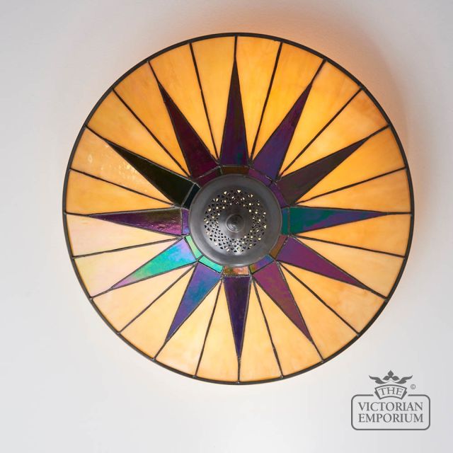 Dark Star Large 2 Light Flush Light  70240 4