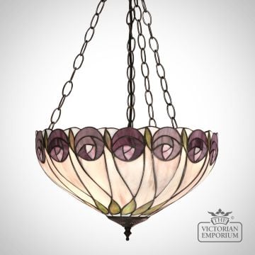 Hutchinson Medium Inverted 3lt Pendant Fly Catcher Chain Hanging Tiffany Light 64175
