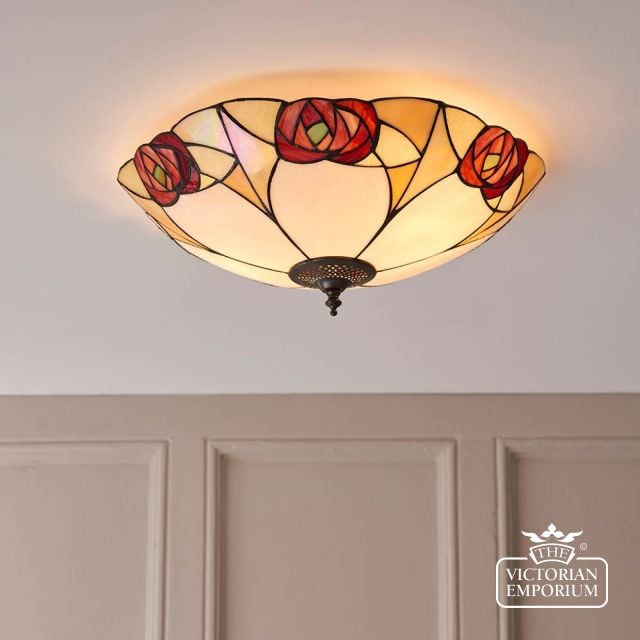 Ingram Large Tiffany Style 2 Light Flush  64182 2