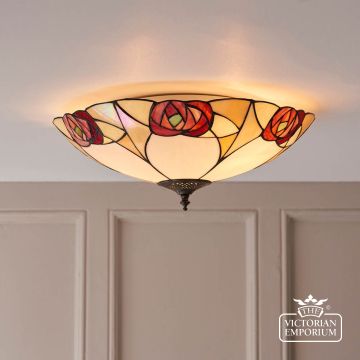 Ingram Large Tiffany Style 2 Light Flush  64182 3
