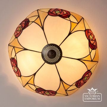 Ingram Large Tiffany Style 2 Light Flush  64182 4