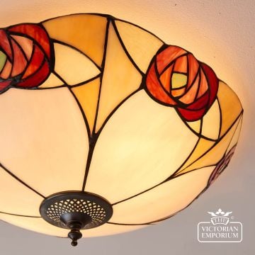 Ingram Large Tiffany Style 2 Light Flush  64182 5