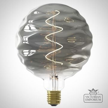 Light Bulb Led Titanium Ripple Effect Dimmable E27 4w 15cm Mll040