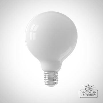 LED Milky White Globe Bulb Dimmable E27 6W 9.5cm