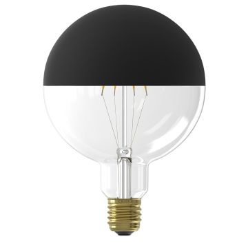 LED Filament Mirror Top Light Bulb Black Dimmable E27 4W 12.5cm
