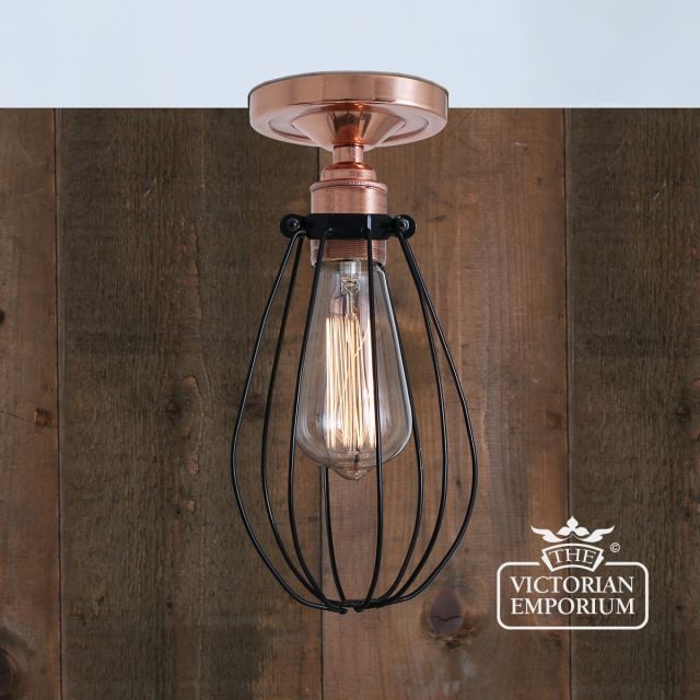 Abuja Flush Ceiling Light Antique Or Polished Brass Or Silver Mlcf24polcop 1