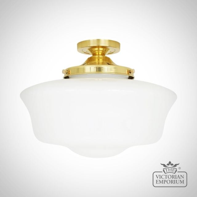 Anath Flush Ceiling Light Antique Or Polished Brass Or Silver Mlcf03polbrs 1