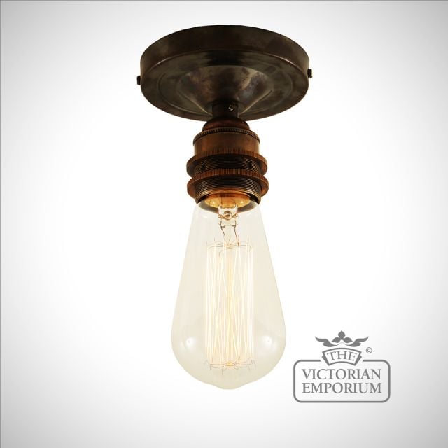 Bexter Flush Ceiling Light Antique Or Polished Brass Or Silver Mlcf109antbrz