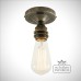 Bexter Flush Ceiling Light Antique Or Polished Brass Or Silver Mlcf109antslv
