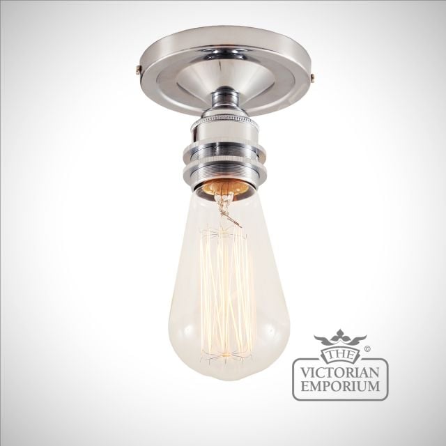Bexter Flush Ceiling Light Antique Or Polished Brass Or Silver Mlcf109polchr