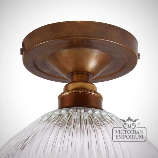Erbil Flush Ceiling Light Antique Or Polished Brass Or Silver Mlcf19antbrs 3