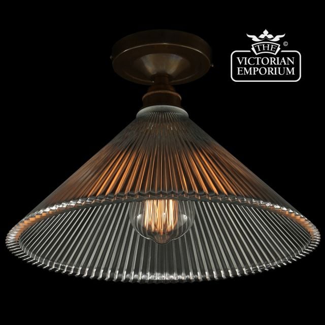 Hanoi Flush Ceiling Light Antique Or Polished Brass Or Silver Mlcf22antbrs