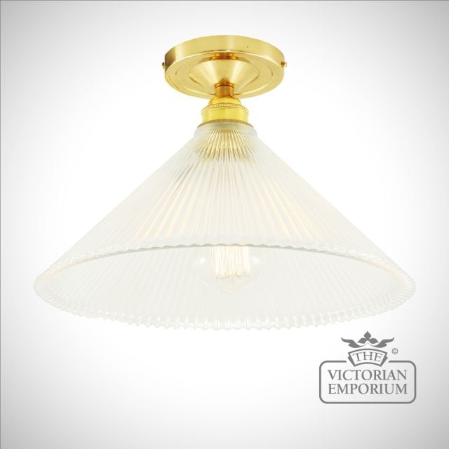 Hanoi Flush Ceiling Light Antique Or Polished Brass Or Silver Mlcf22polbrs2