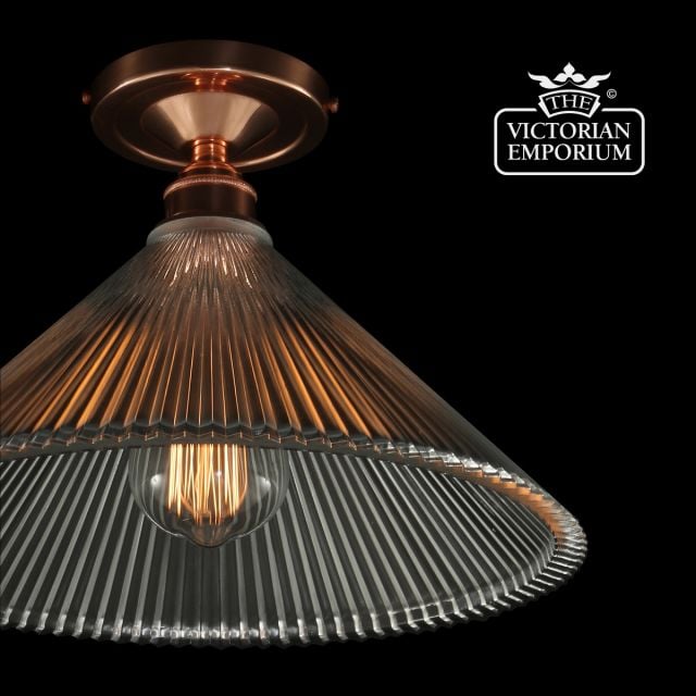 Hanoi Flush Ceiling Light Antique Or Polished Brass Or Silver Mlcf22polcop