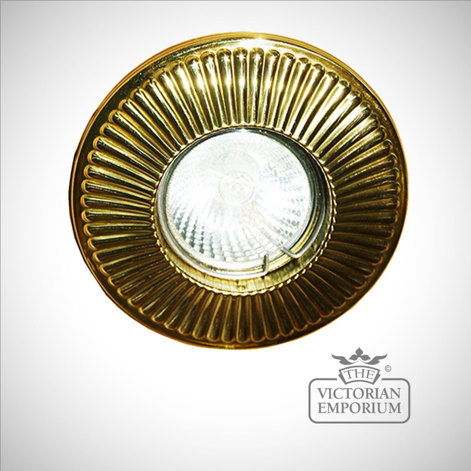 Penn decorative fluted recessed spot light in a choice of finishes