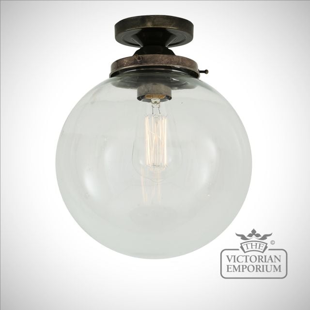 Riad 25cm Flush Ceiling Light Antique Or Polished Brass Or Silver Mlcf34antslv 1