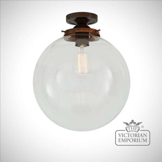 Riad 30cm Flush Ceiling Light Antique Or Polished Brass Or Silver Mlcf35antbrs 1