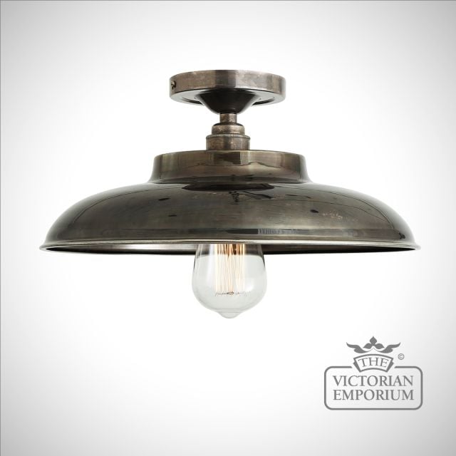 Telal Flush Ceiling Light Antique Or Polished Brass Or Silver Mlcf31antslv 1