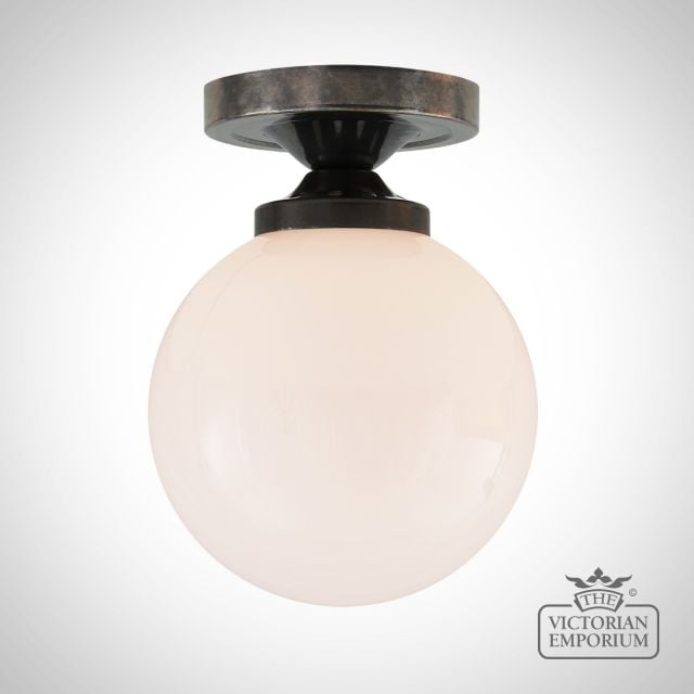 Yaounde Flush Ceiling Light Antique Or Polished Brass Or Silver Mlcf40antslv 1