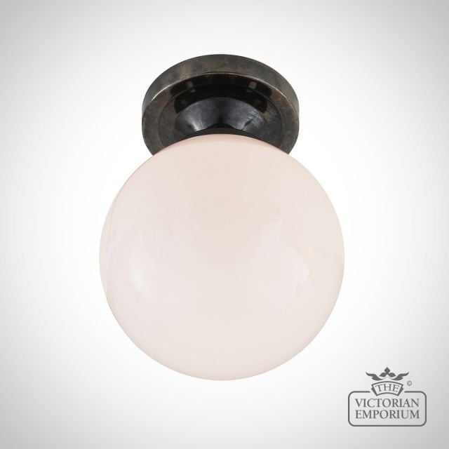 Yaounde Flush Ceiling Light Antique Or Polished Brass Or Silver Mlcf40antslv 2