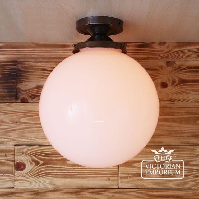Yerevan 25cm Flush Ceiling Light Antique Or Polished Brass Or Silver Mlcf29antbrs 1