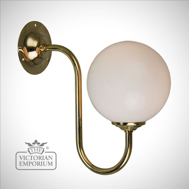 Flashed Opal Globe Wall Light