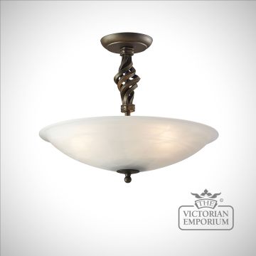 Iron Andglass Ceiling Lamp Victorian Pembroke Pbsfablkgldmie