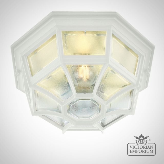 Outdoor Flush Light Ip44 Aluminium Victorian Latina Latinawht