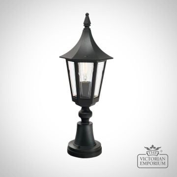 Outdoor Pedistal Lamp Ip44 Victorian Rimini R3blk