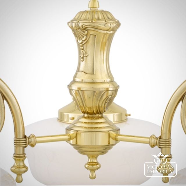Clones 1920 S Schoolhouse 3 Arm Chandelier  Mlf006polbrs 2