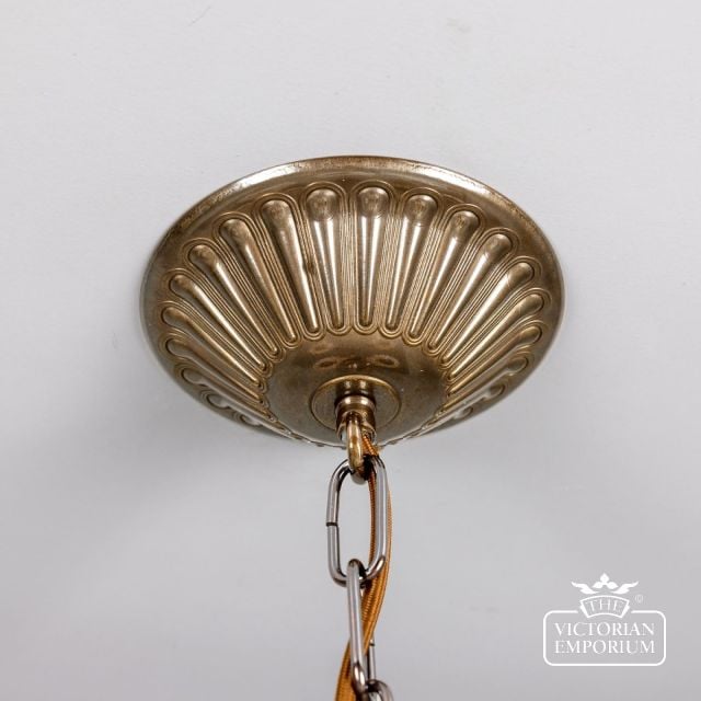 Clones 1920s Schoolhouse Chandelier Five Arm  Mlf200antbrs 6