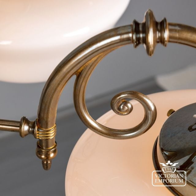 Clones 1920s Schoolhouse Chandelier Five Arm  Mlf200antbrs 8